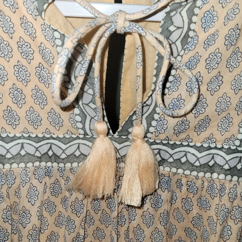 Cleobella Peach and Black Boho Tunic Dress - Picture 5 of 8